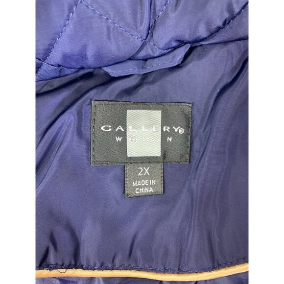 Gallery Woman Navy Blue Coat - Picture 3 of 9